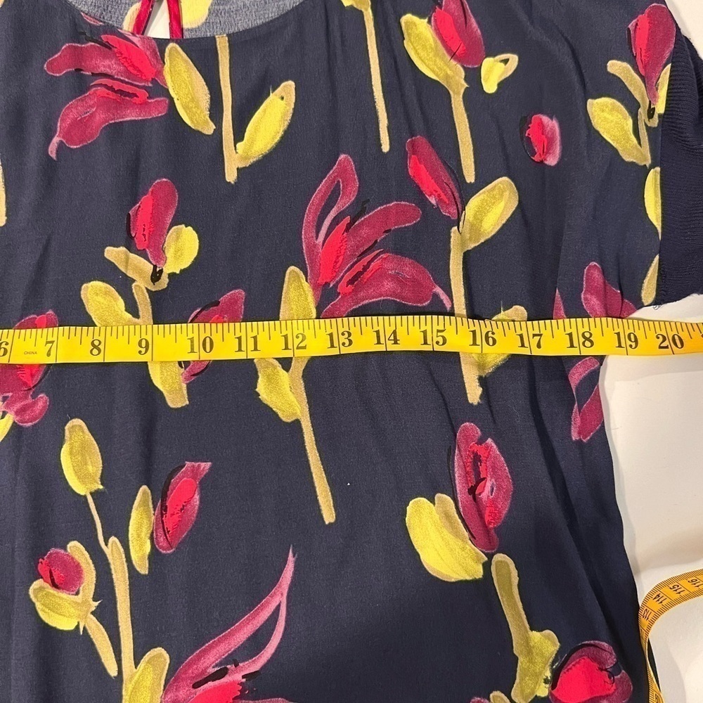 ZARA BASIC  Floral Shift Shirt tails Dress Size Medium - Picture 6 of 8